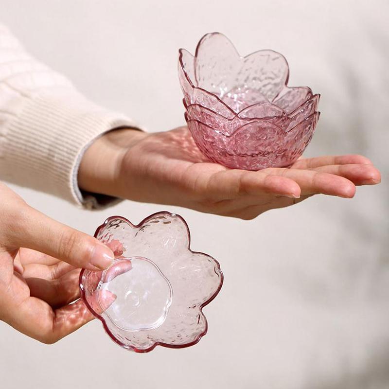 Hammer Pattern Cherry Blossom Sauce Dishes Small Plastics Seasoning Dish Sauce Bowl Ice Cream Small Dinner Plates