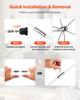Chimney Sweep Kit, 12m Maximum Extendable Length Chimney Brush, Chimney Cleaner Sweeper with Dual Brush Heads, Brush & Goggles, Fireplace Cleaning