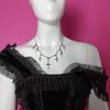 Exquisites Temperament Silberfarbene Kreuz-Multi-Anhänger-Halskette für Damen Gothic Halloween Party Hexe Schmuck Zubehör Geschenke