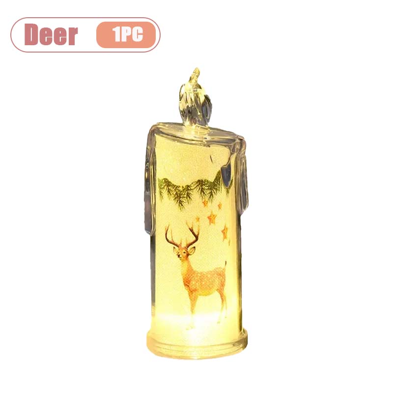 1-5 SZTUK LED Dekoracja Świąteczna Bezpłomieniowa Elektroniczna Świeca Realistyczne Kapiące Łzy Ozdoba Święty Mikołaj Bałwan Dekoracja Stołu