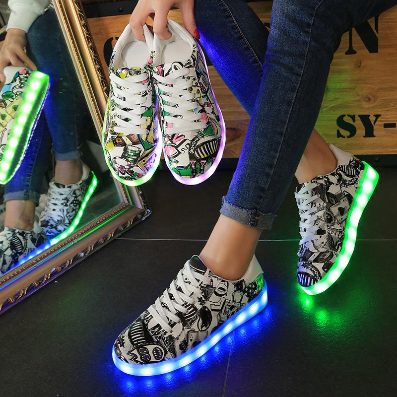 Svítící boty Fluorescenční boty Tide Boty Dětské Boty Outdooor Světelné boty Móda