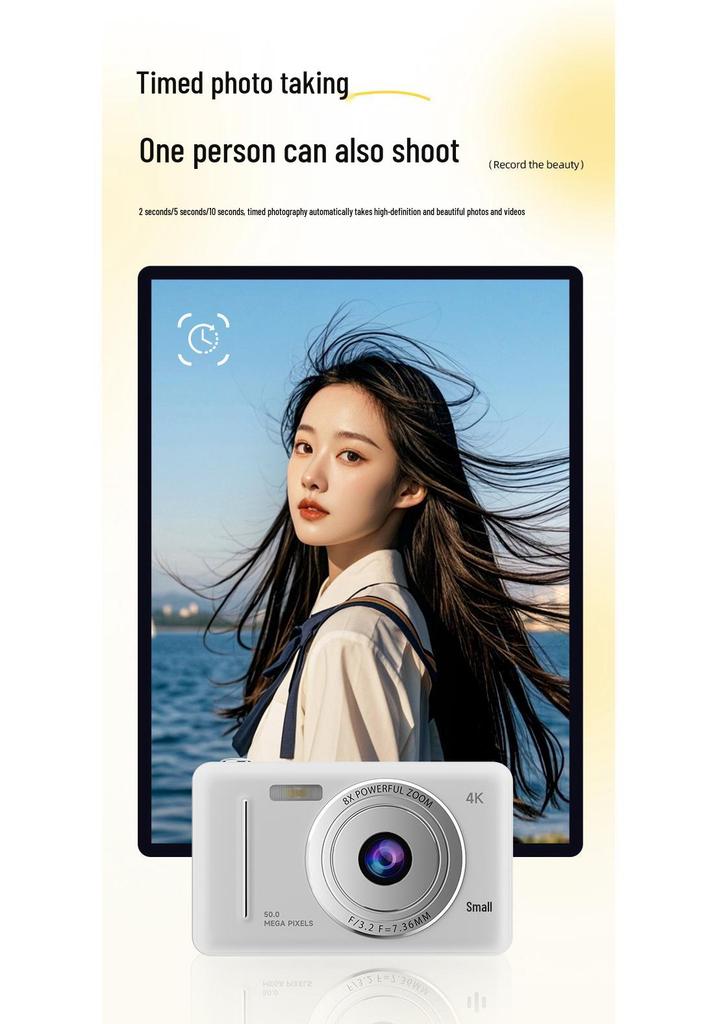 Retro CCD Portable Dual Flash Card Camera for Students