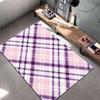 Pink and Purple Plaid Pattern Area Rug for Living Room Decor. Suitable for use as an anti-slip for living room bedroom sofas