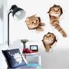 2pcs 3D Lovely Cat Wall Stickers For Kids Room Sofa Living Room Bedroom Toilet Lid PVC Stickers Art D