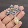 Natural Yellow Aquamarine Gemstone 925 Sterling Silver Jewelry  Pendant 2.45" AJP-2319