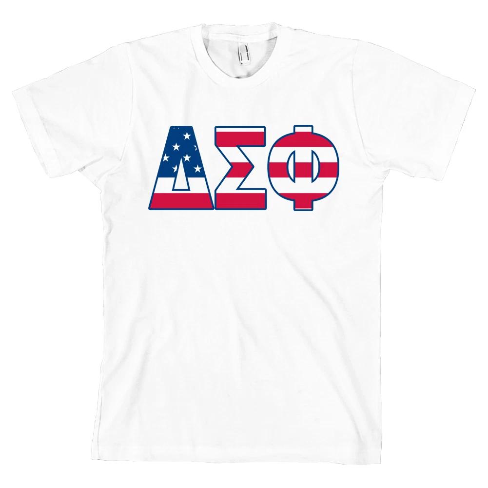 Футболка Delta Sigma Phi Bella + Canvas Delta Sig Буквы США *ВСЕ РАЗМЕРЫ* M