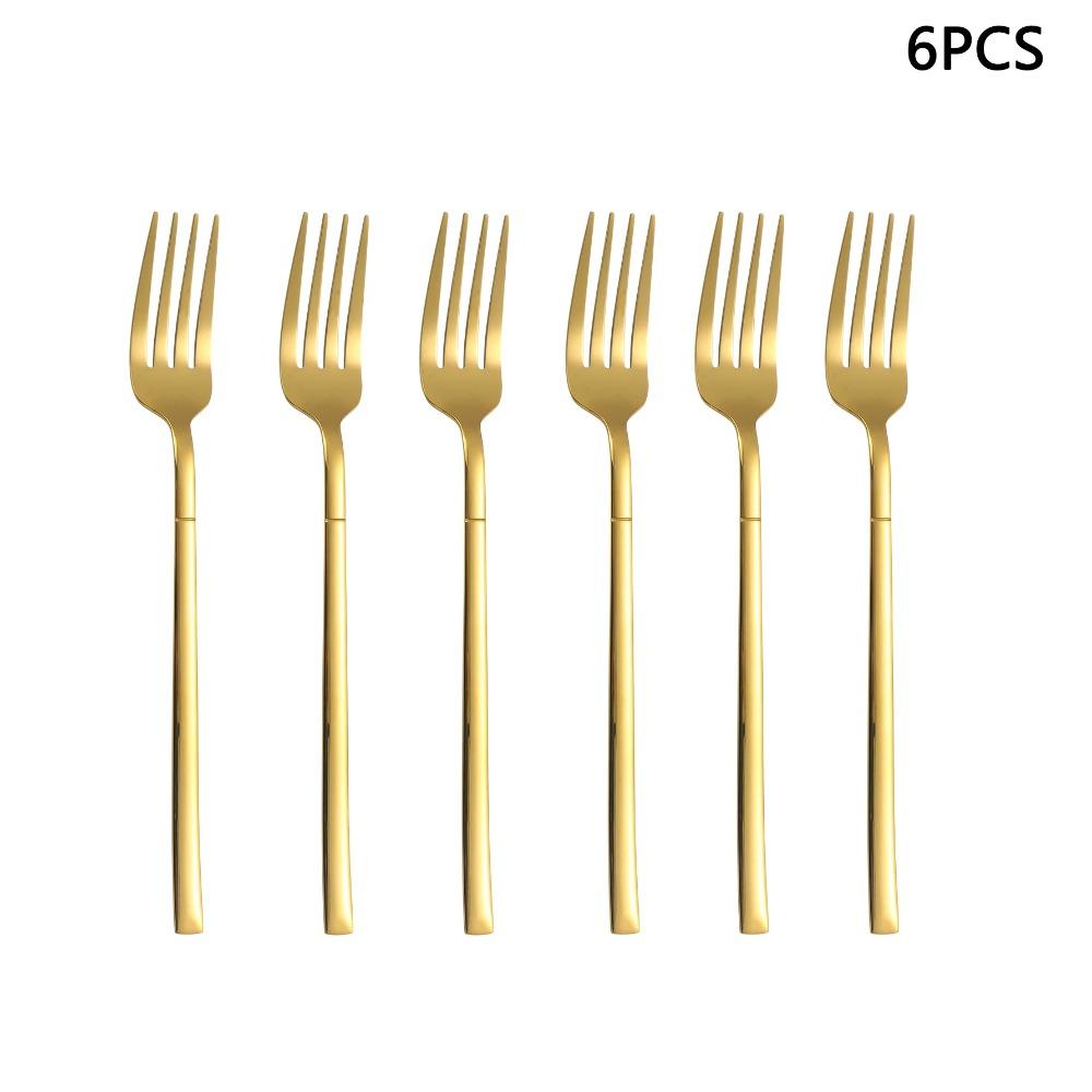 4/6/16/24pcs Gold Stainless Steel Cutlery Household Knife, Fork and Spoon Cutlery Set for Home Restaurant Hotel Party
