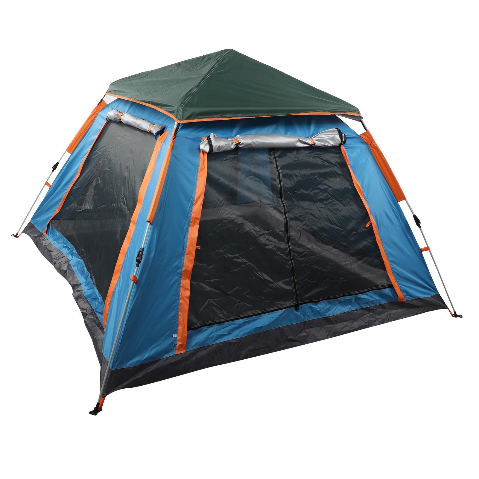 Отдых на природе 3?Водонепроницаемая автоматическая палатка-автомат на 4 человека с 4 дверями для семейных путешествий и походов