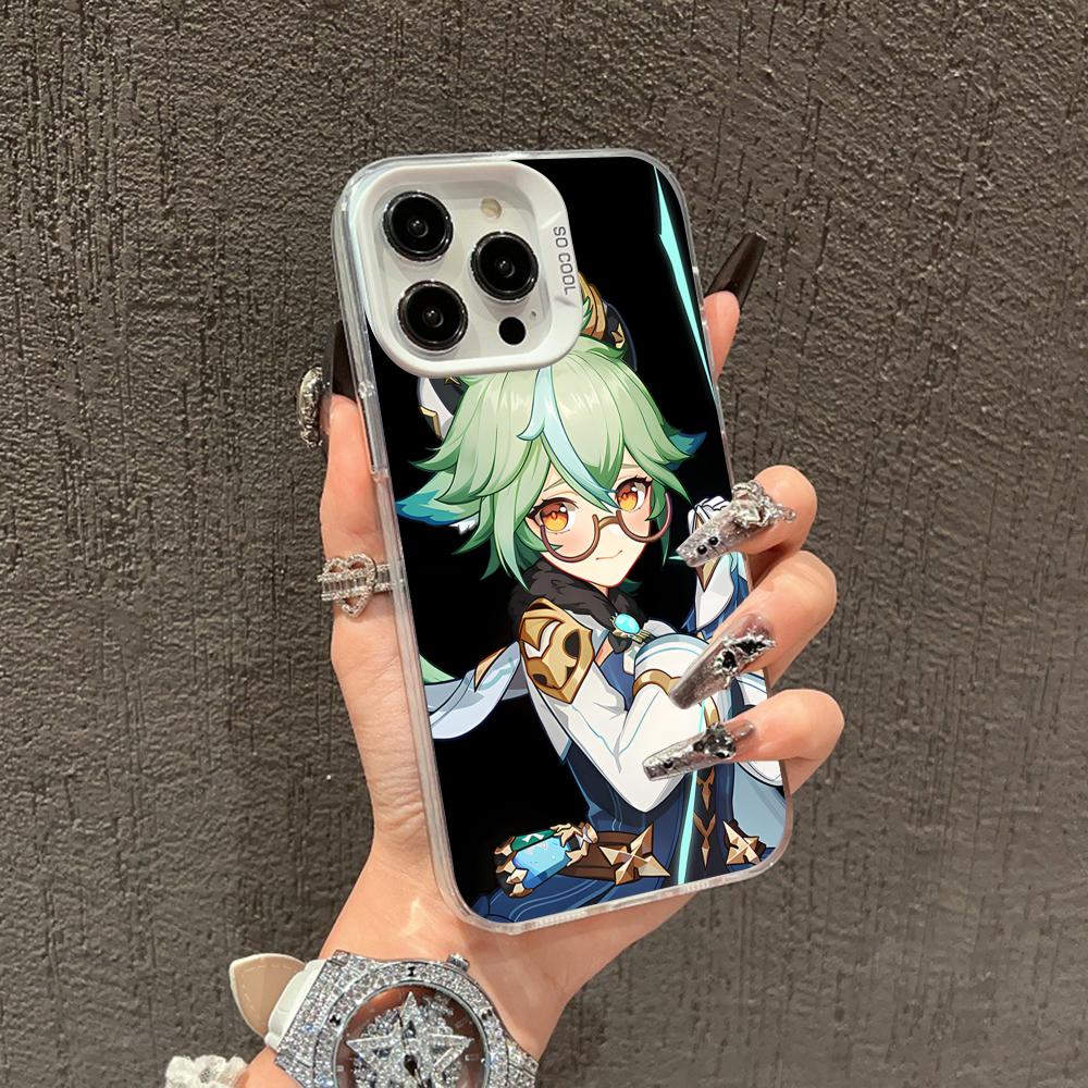 Game GI Sucrose White Translucent Mobile Phone Case for iPhone 17 16 15 14 13 12 11 X XR XS Air Pro Max Plus Colorful Cover