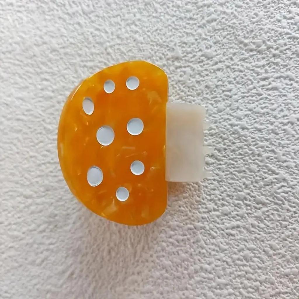 Small Mushroom Hair Claw for Female Girl Acetic Hair Clamp Nonslip Braid Ponytail Holder Fashion Hair Shaping Ornament