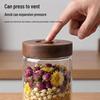 Baijie Borosilicate Glass Airtight Storage Canister with Acacia Wood Lid