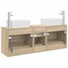 Bathroom Cabinet Set 3 pcs Sonoma Oak 136 x 35 x 80 cm
