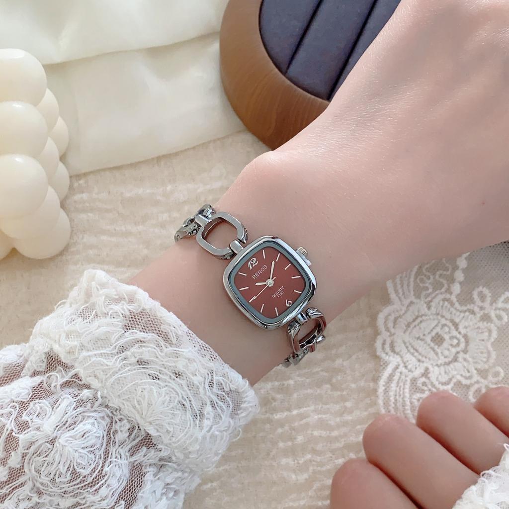 Silver Openwork Square Bracelet Women's Watch Minimalist Design Ladies Watches high quality Ladies Small Wristwatch montre femme