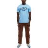 Coach Varsity T-Shirt In Organic Cotton With Letter Logo Print Round Neck Short Sleeve Men tops Blue CO791-LBL