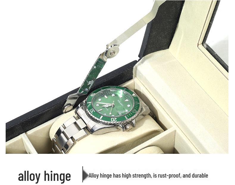 High-End Mechanical Watch Display & Storage Box - Large Capacity Wristwatch Organizer