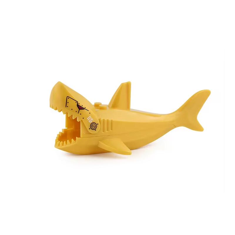 MOC Farm Zoo Animal Building Blocks Crocodile Shark Dolphin Chimpanzee Cow Leopard Educational Game Accessories Bricks Kids Toys