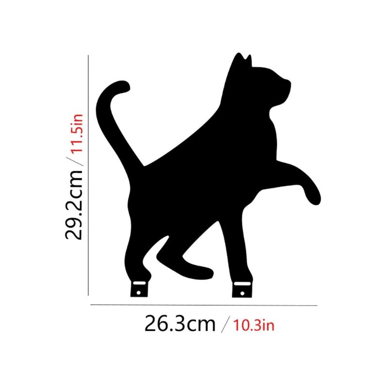 Metall Garten Dekorationen Metall Hof Tiere Gartenstecker Katze Hof Dekorationen Outdoor Gartenstecker für Blumenbeete Rasen