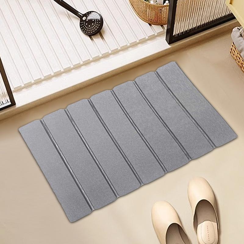 Non-Slip Bathroom Mat Diatomite Floor Mats Quick Absorbent House Entrance Mat Foldable Diatom Mud Bath Mat
