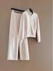 Korean-Style Women's Spring/Autumn Sportswear Set: Loose Hooded Sweatshirt & Wide-Leg Pants