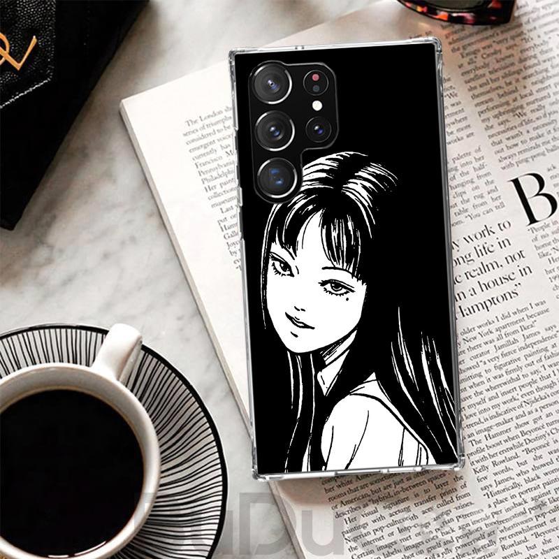 Japanese Horror Comic Anime Cover For Samsung Galaxy S23 S22 S24 S25 Ultra S21 Plus S20 FE Phone Case S25Edge S10 + Print Coque