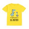 Dinosaurier&Ich Werde ein großer Bruder Print Kinder T-Shirt Lässig Kurzarm Kinder T-Shirts Oberteil Schwangerschaftsankündigungs Kleidung