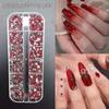 New Year Hot-Selling Nail Art Accessories: Red Irregular Rhinestones for a Super Shiny Look