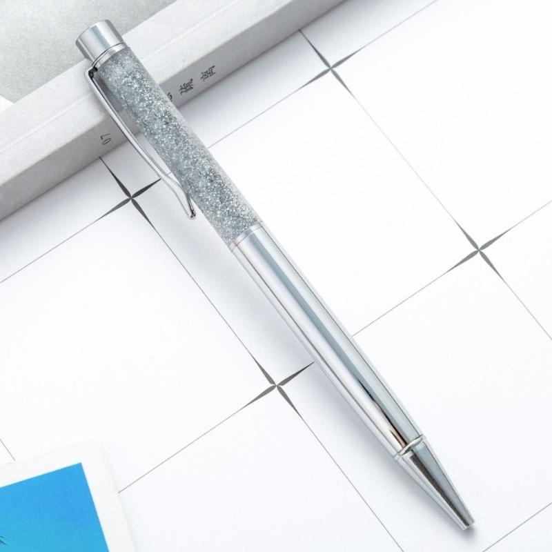 5Pcs Sequins Drift Sand Ballpoint Pens Refillable Metal Ballpoint Pens 1.0MM Tip for Daily Writing and Note Taking