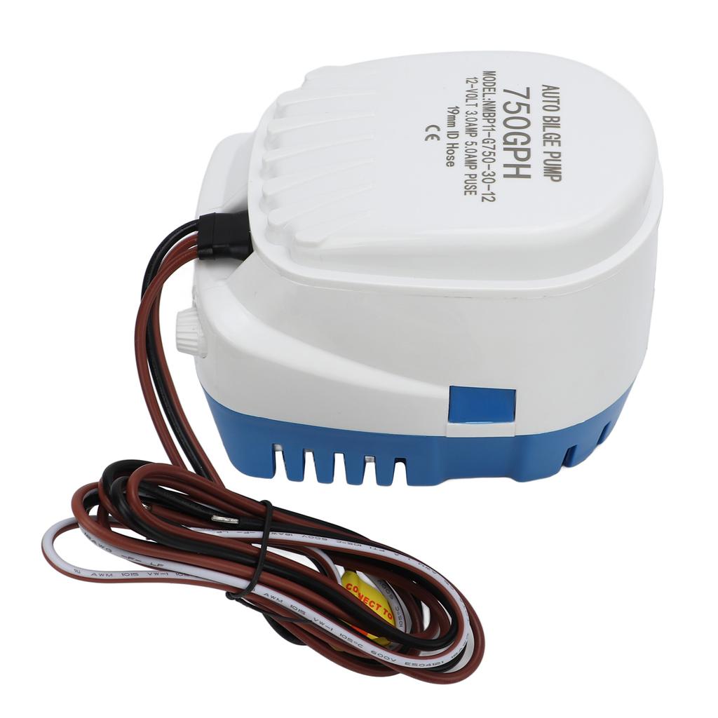 Blige Water Pump Automatic Submersible 750GPH 12V Good Sealing High Efficiency for Boat Caravan RV