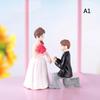1pair Lovers Snowman Couple Statue Resin Craftwork Garden Miniature Micro Landscape Festival Atmosphere Maison Christmas Statue