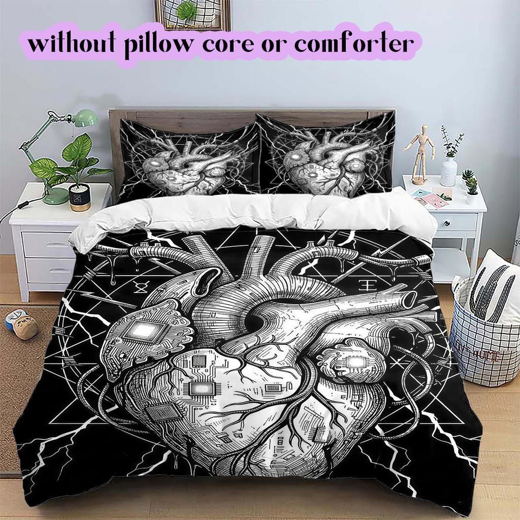 Thorn items Pattern Bedding Quilt Set Quilt Cover Pillowcase Home Decoration Birthday Gift (1 * duvet cover + 2 * pillowcase, without core)