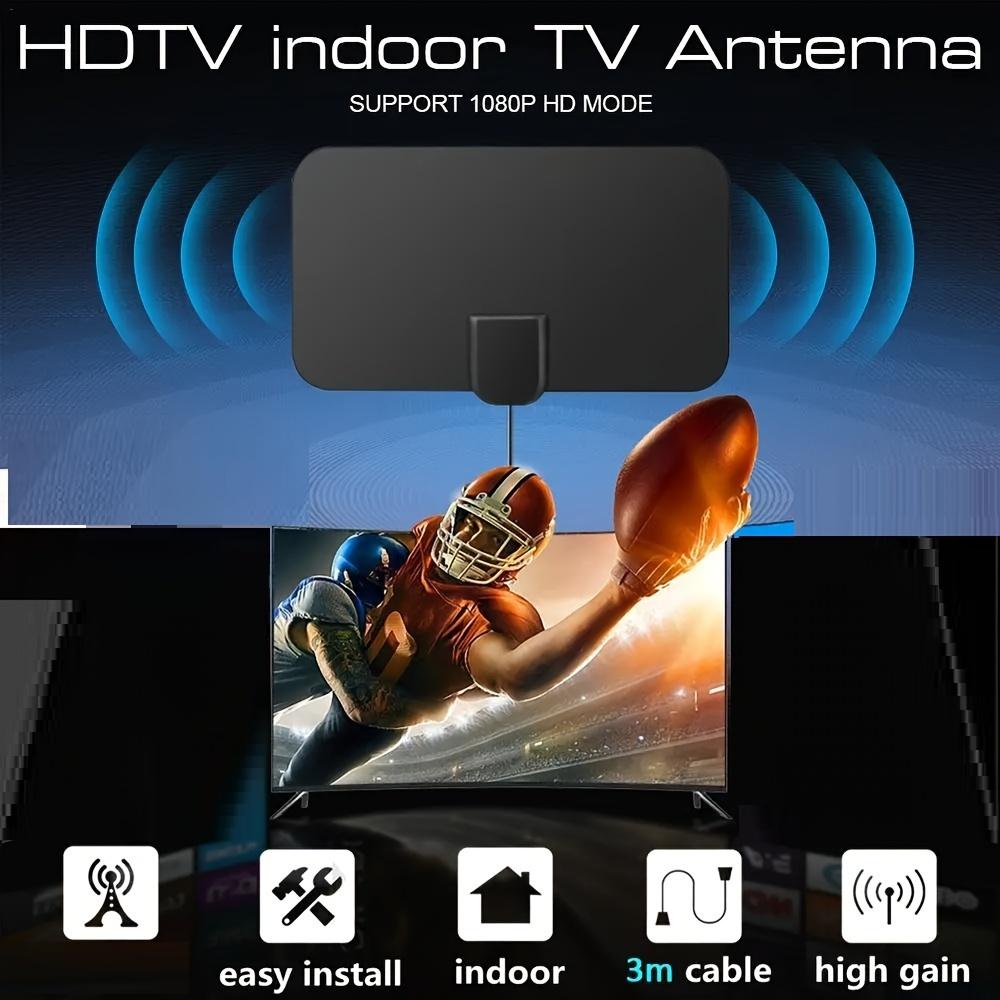 4K/1080p Digital TV Antenna – 2025 Latest Indoor HD Antenna for Smart TV (Portable, Supports Clear Reception)