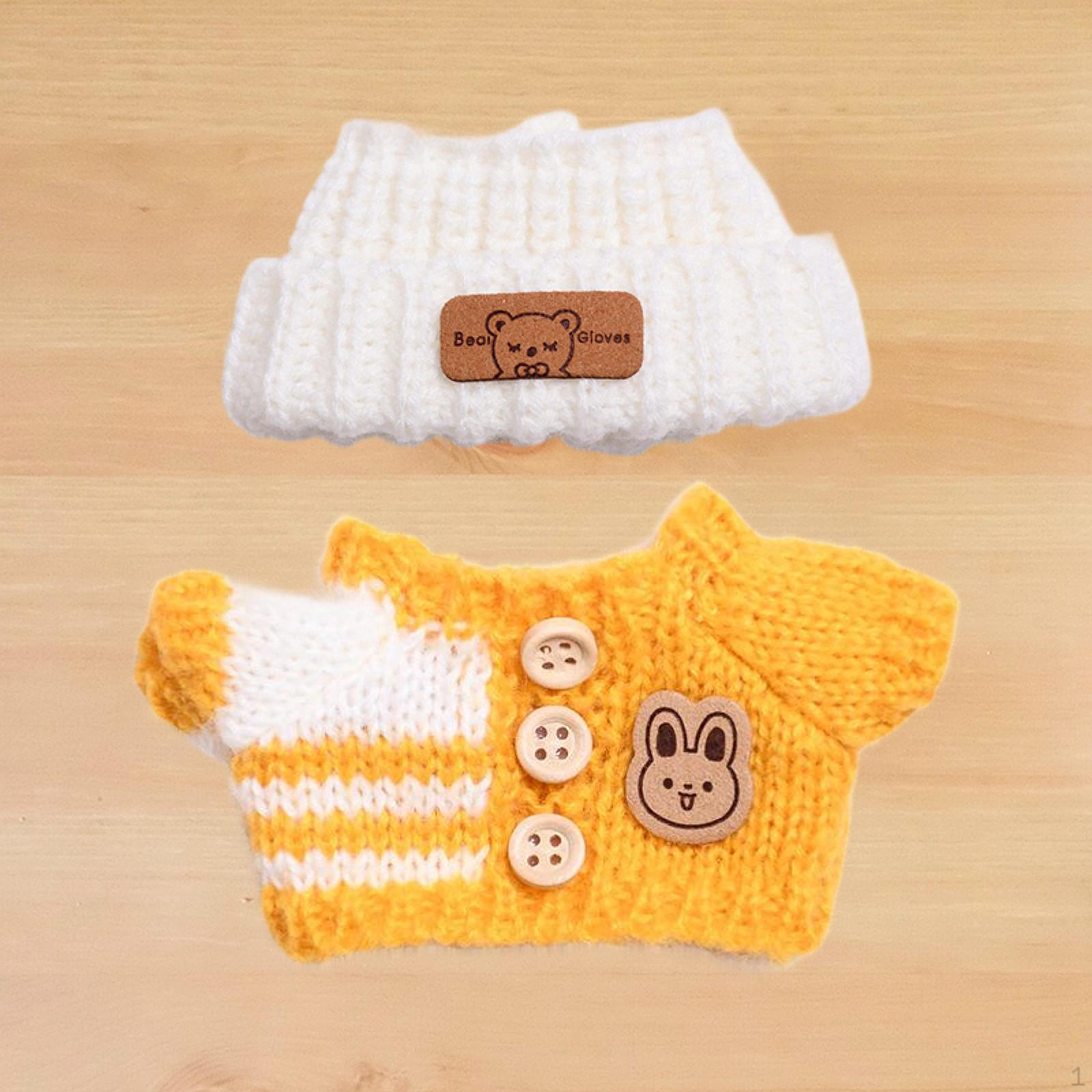 

Одежда для кукол, набор мягких украшений, свитер ручной работы и головные уборы, кукла