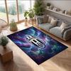 Juventus FC bedruckter Flanell-Teppich rutschfest weicher Polyester-Bodenbelag Indoor-Dekormatte für Schlafzimmer Wohnzimmer Sofa