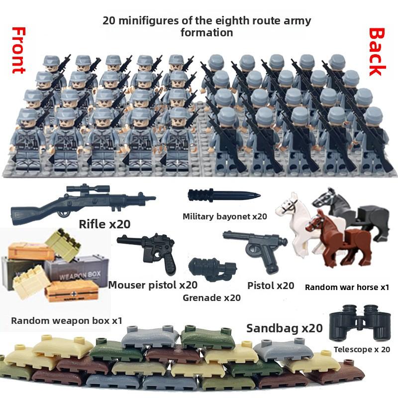 Нетоксичные Куклы Военный Мир Вторая Мировая Война Кукла Оружие Аксессуары Цифровой Сборный Конструктор Гусеничный Детский Образовательный Сборный С Игрушками