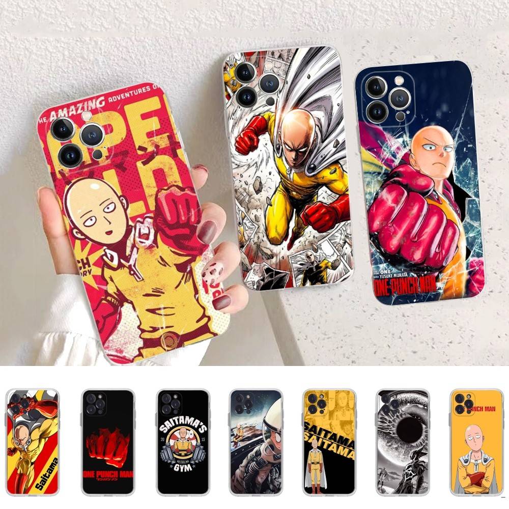 Superhero Anime One Punch Man Case For Iphone 17 16 15 Pro Max 11 12 13 14 Pro Plus Phone Cover