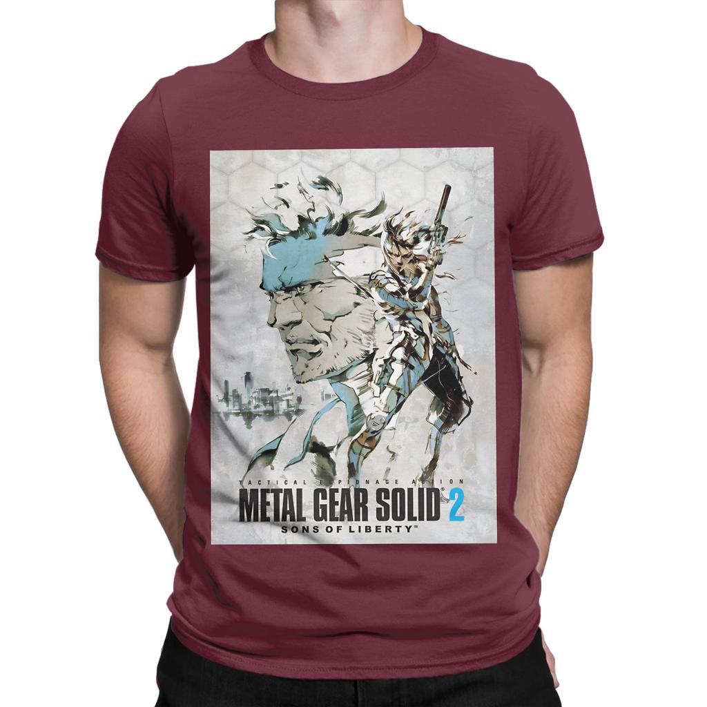 Metal Gear Solid 2 Poster Graphic 100 Cotton TShirt Metal Gear Solid Tees Tops For Unisex