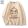 GENIOLAMODE Men's Pure Cotton Graphic Print Long Sleeve T-Shirt