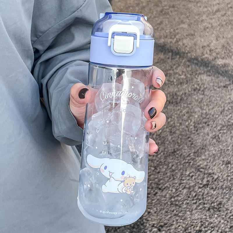 Water cup schoolgirl cute portable plastic cup direct drinking high temperature resistant tea kettle