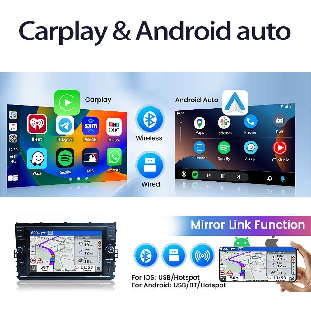 8inch Car Radio Android for Volkswagen 2019-2021 Passat B8 Golf Mk7 T-Cross Jetta Tiguan Polo Auto Multimedia Stereo Navigation 1+32GB