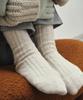 LOEIL Köperwollsocken - Elfenbein