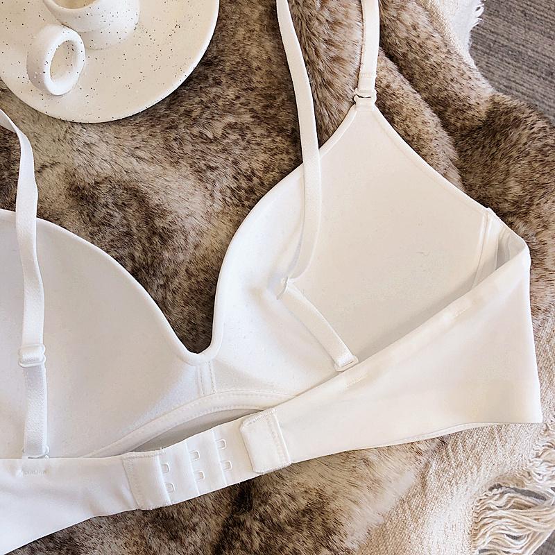 Women Seamless Underwear For Sexy Small Breast Push Up Bra Wireless Breathable Lingerie Backless Comfort Adjustable Brassiere