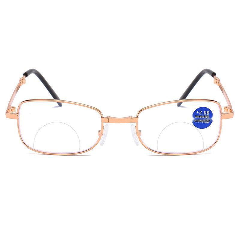 Bifocal Anti-Blue Light Folding Reading Glasses for Men & Women - Portable with Case for Near & Far Vision