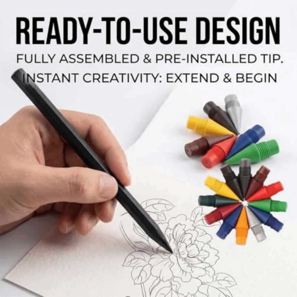 Reusable Eternal No Ink Pen Smooth Friction No Ink Pencil Forever Pencil  Writing Instrument