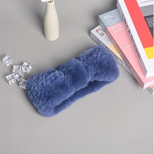 Women's Luxury Winter 100% Rex Rabbit Fur Knitted Elastic Headband High Quality Real Fur Hair Band Fashion Hair Accessories