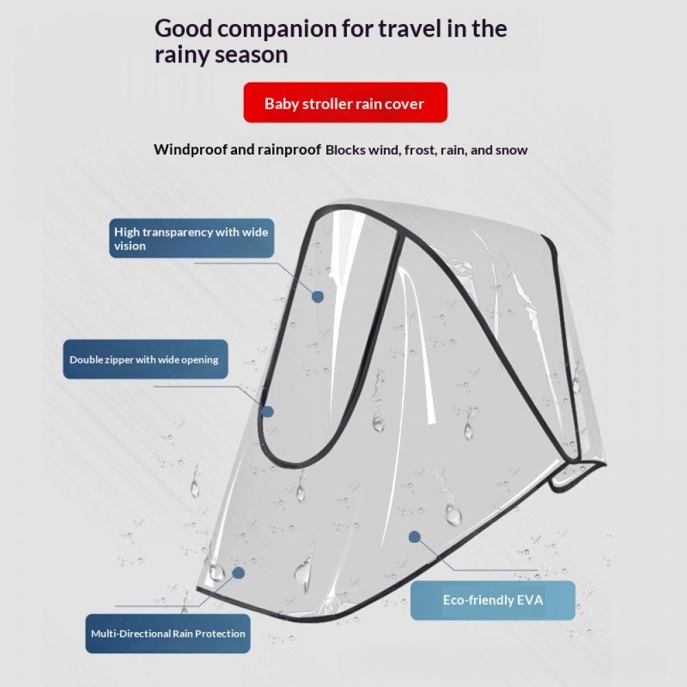 Universal Baby Stroller Rain Cover Children's Stroller Windshield Baby Stroller Umbrella Stroller Rain Cover Stroller Protective Cover Raincoat