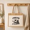 Sac Cabas Jute avec Poche J’peux pas je suis Notaire J'peux pas minimaliste | Toile de Jute et Coton 21 L Fond Plat Anses 65 cm