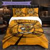 Hull FC Customized Name Text Bedding Set, 1 Duvet Cover & 2 Pillowcases Personalized Bedroom Gift