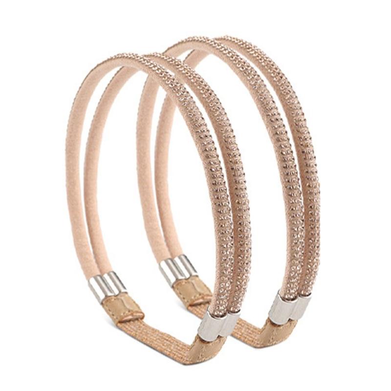 2Pcs Rhinestones High Heel Adjustable Shoe Belt for Women Antiskid Ankle Support Straps with Elastic Band Shoe Straps