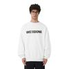 WE11DONE Ss26 Back Hem Rubber Logo Patch Letter Round Neck Long Sleeve Sweatshirt Unisex Sweatshirt WD-TS0-26-925-U-WH