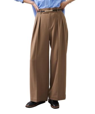 Bis Hot Beauty Wide Leg Care BVS65300 Camel SS Two-pleat Pants/Easy Women's (Size 25)